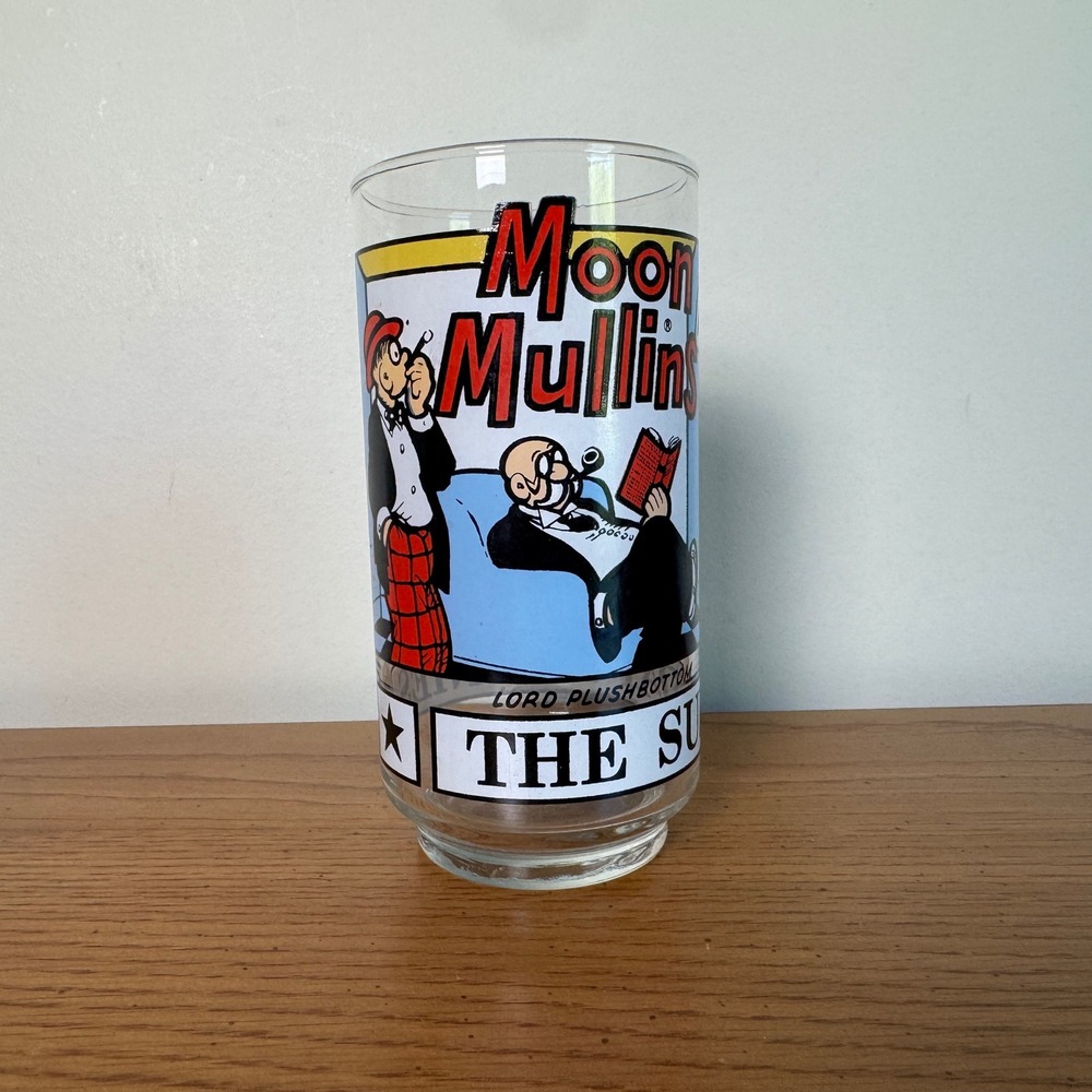 Vintage 1976 Moon Mullins Sunday Funnies Comic Strip Drinking Glass Tumbler